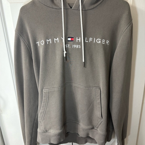 Tommy Hilfiger Charcoal Hoodie for Men - Picture 1 of 3